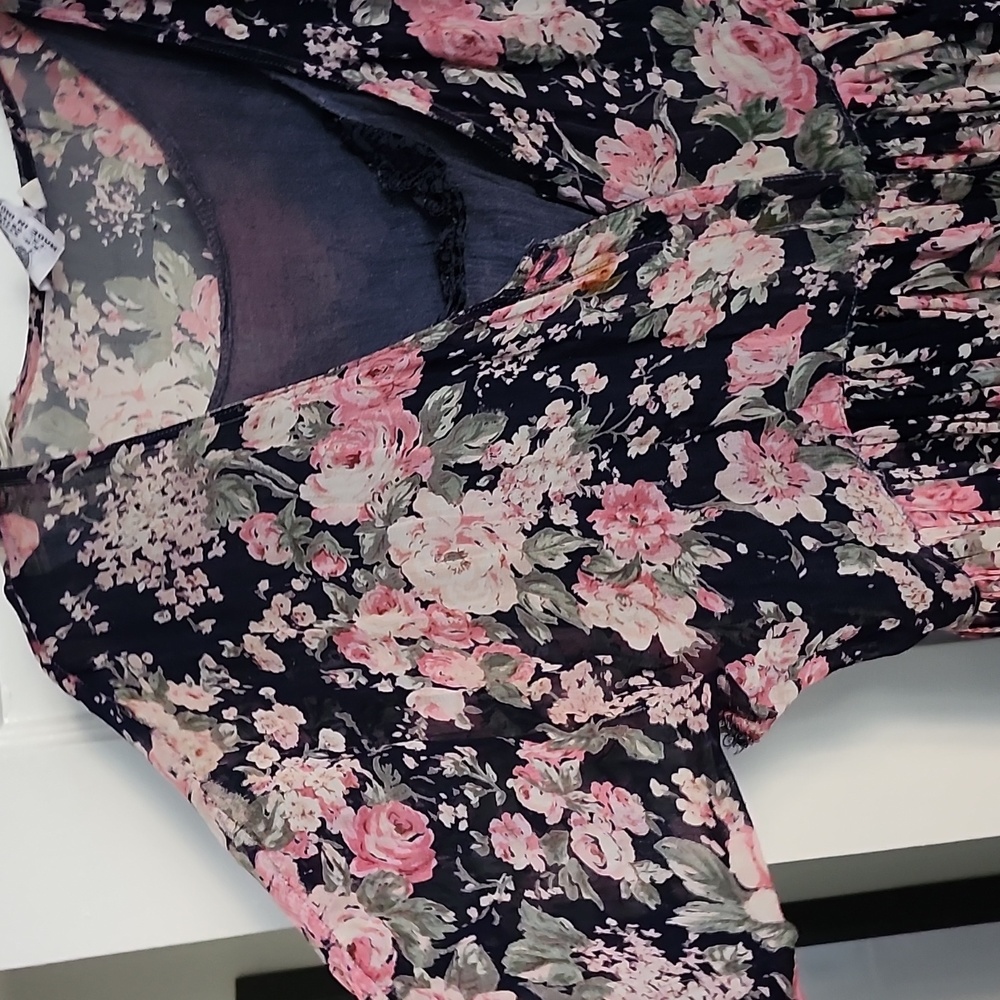 Papillon floral crinkle dress vintage from the 90s - Picture 13 of 14